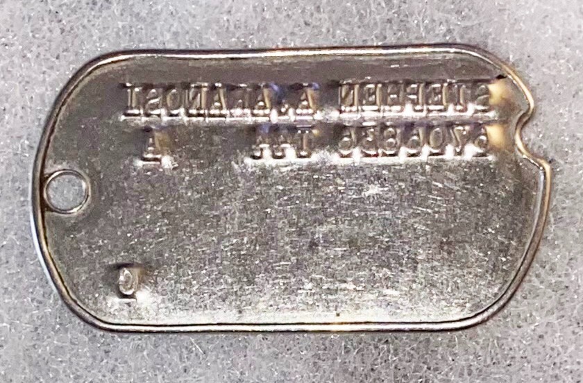 WWII Single Stephan Aranosi T-44 Dog Tag