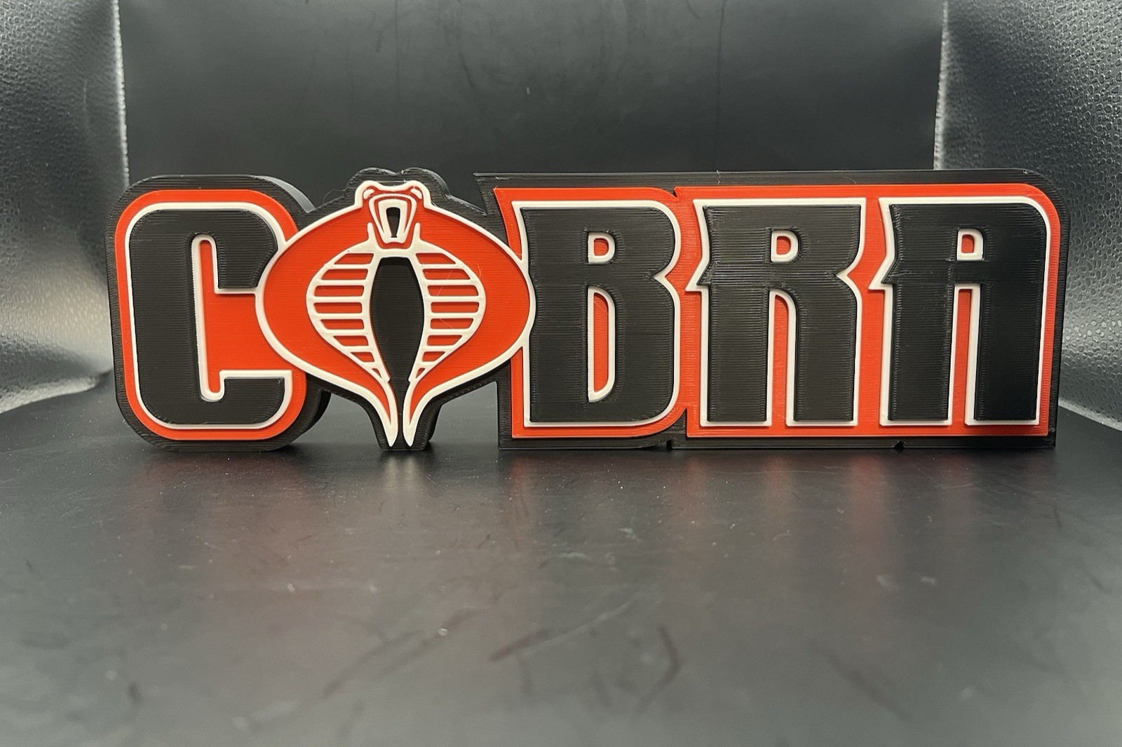 G.I. Joe Cobra Logo Sign Display | 3D Wall Desk Shelf Art