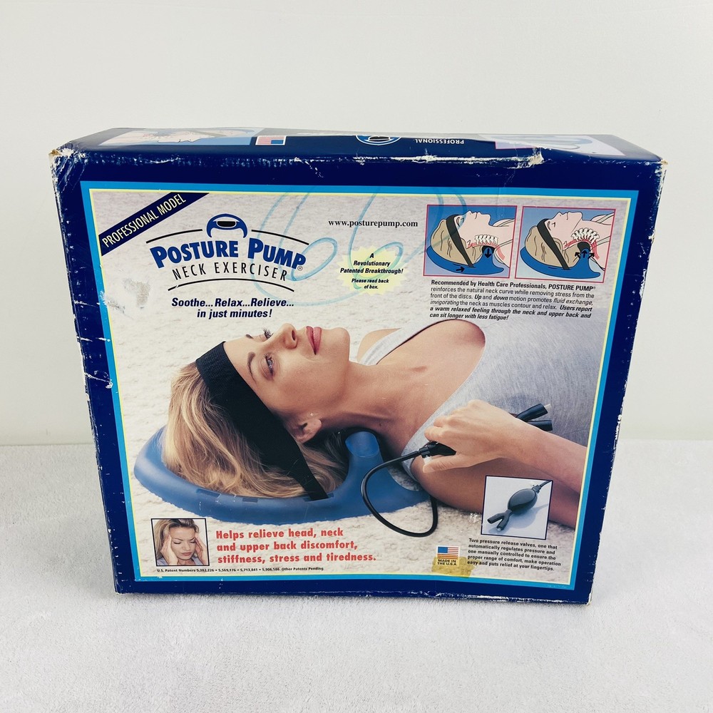 Posture Pump Neck Exerciser Professional Model w/ Manual & Box – Good Condition