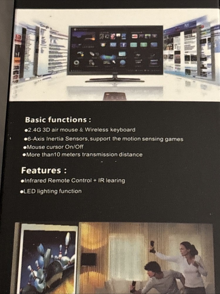 Air Mouse 2.4G Motion Sensing Wireless Keyboard Pointer Curser Mouse Backlight