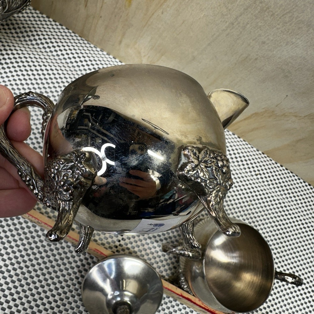 Silver Plated Tea/coffee Set Goth/victorian/dark Decor