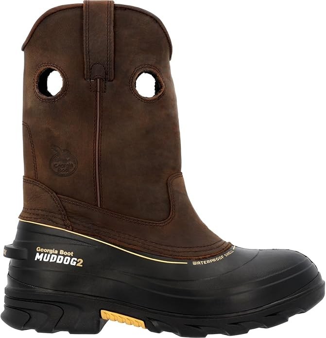 Georgia Boot Muddog 2 Work Wellington, Dark Brown