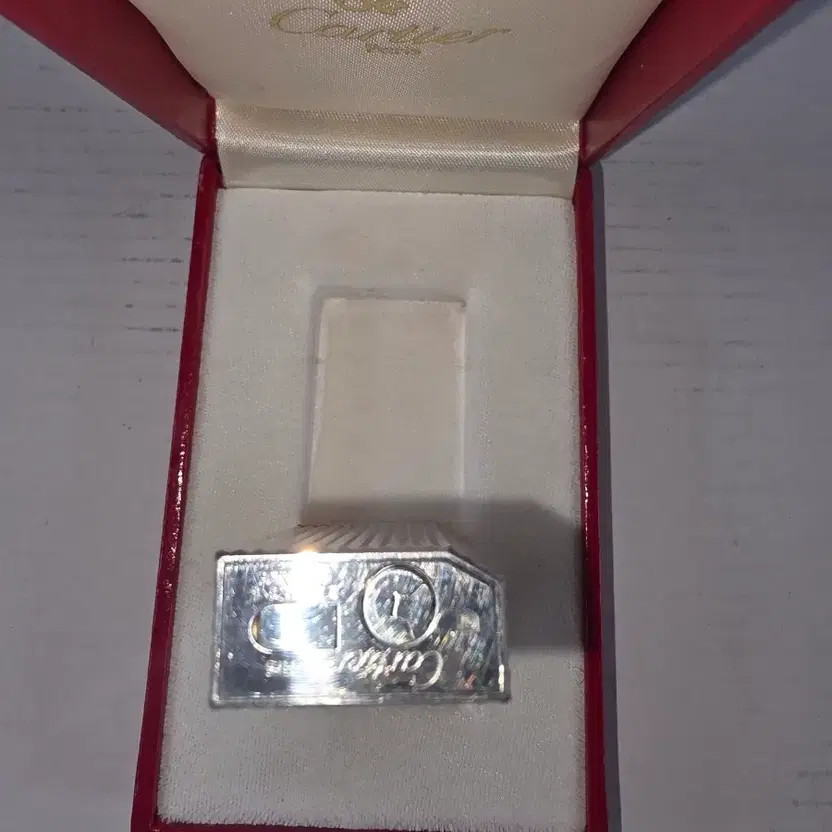 Cartier Silver Lighter with Decorative Border Used
