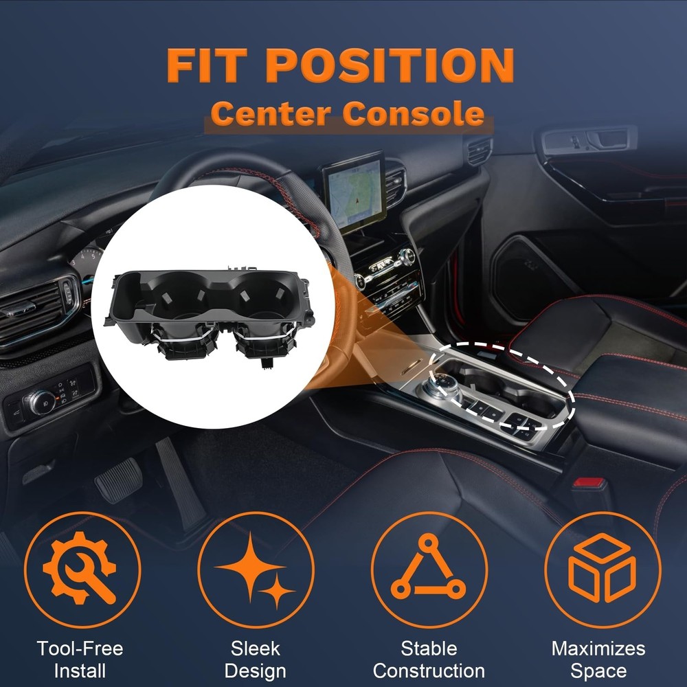 Center Console Cup Holder Compatible with Ford Explorer 2020-2025 Replace LB5...