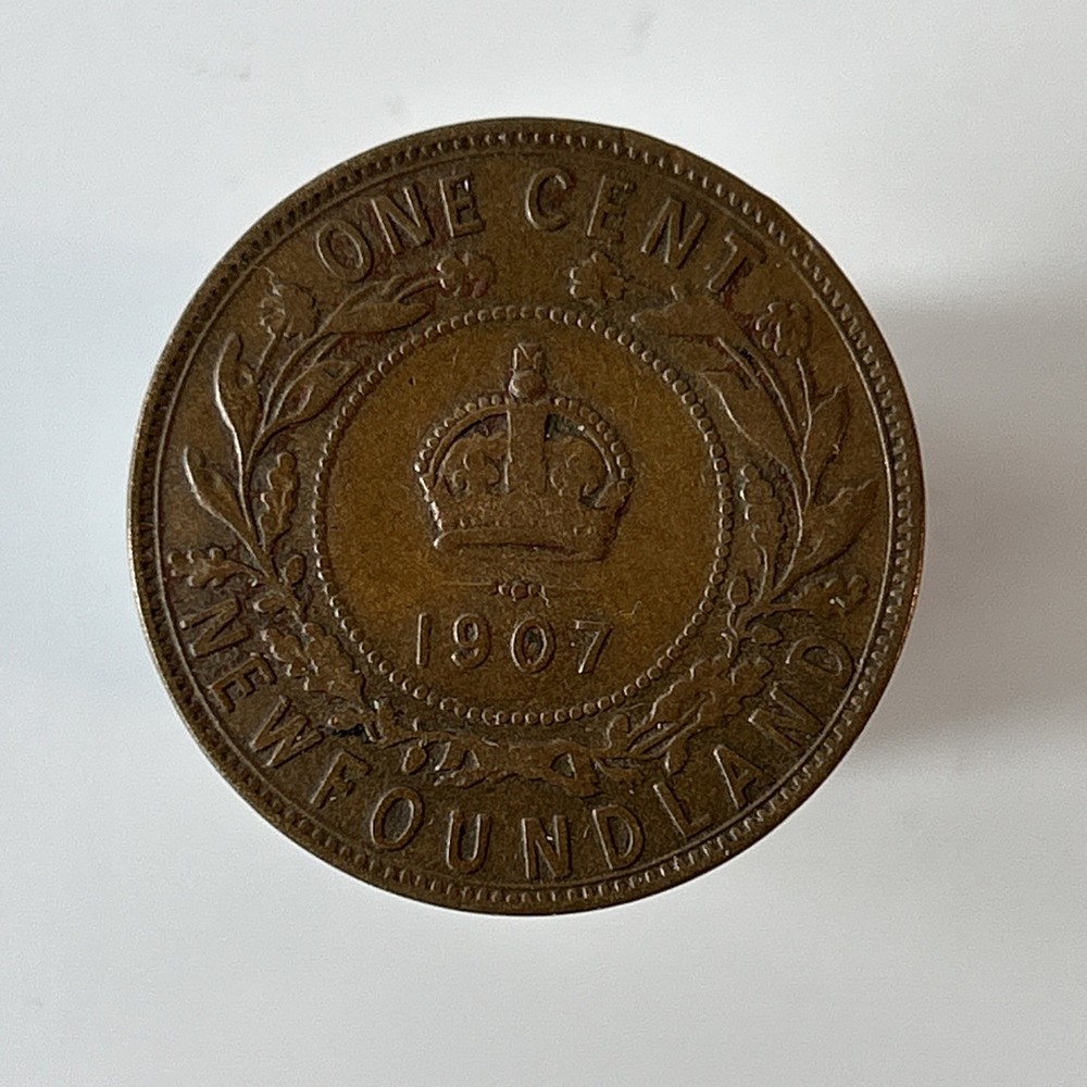 1907 Newfoundland Large Cent Bronze  Low Mintage 200k