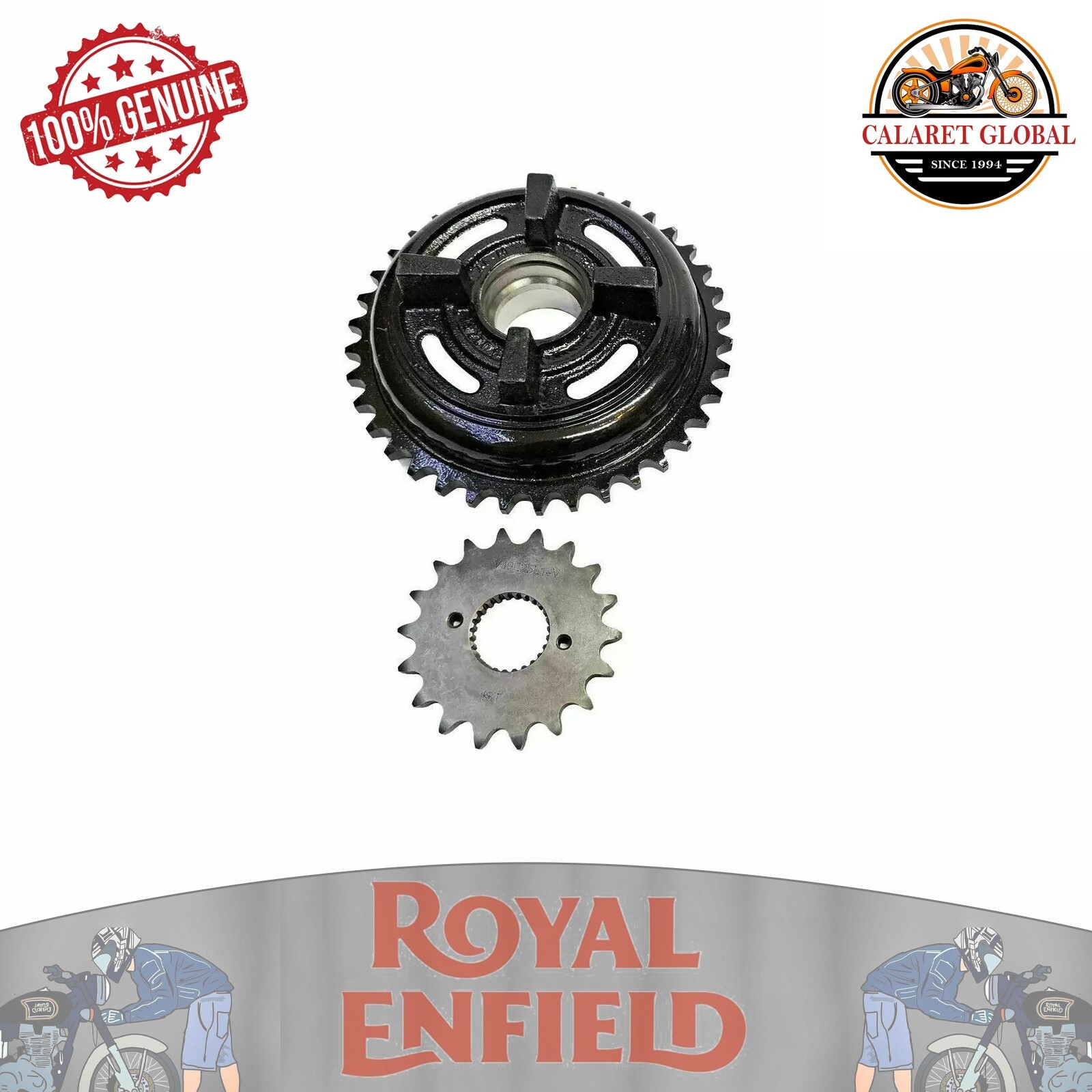 FIT FOR ROYAL ENFIELD CLASSIC 500 BULLET 500 CHAIN & SPROCKET KIT (597462)