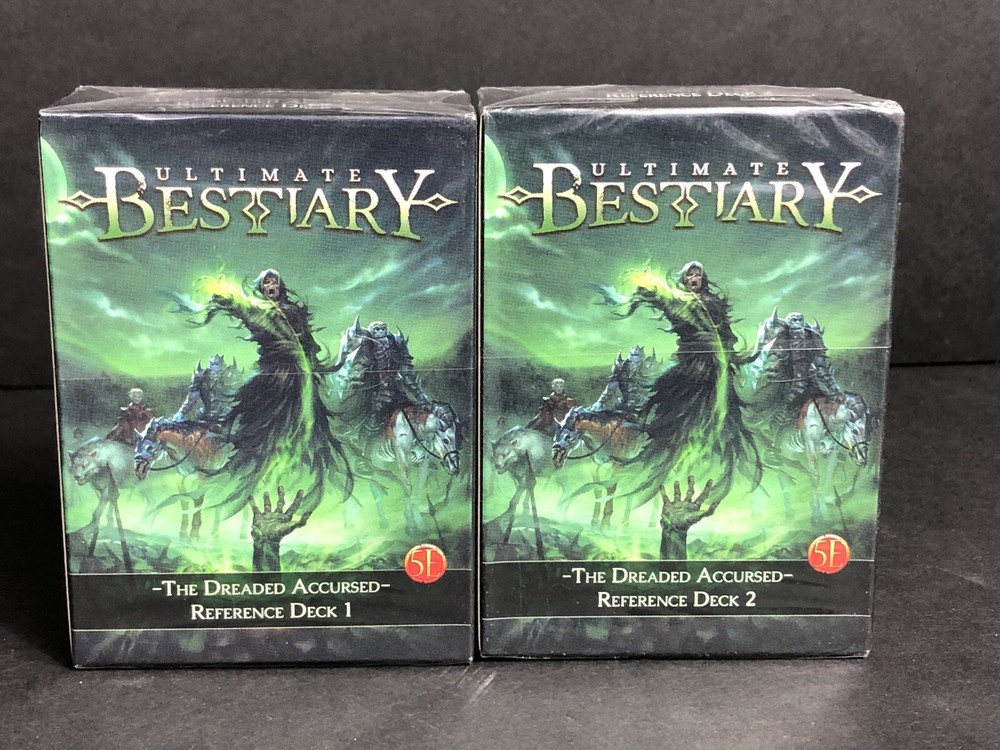 Dreaded Accursed: Monster Reference Deck 1 & 2 Ultimate Bestiary Companion 5th