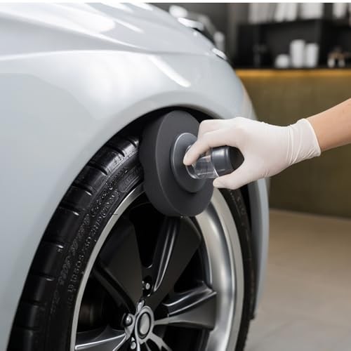 Pack Large Tire Shine Applicator Reusable, Tire Dressing Cleaner Applicator 2