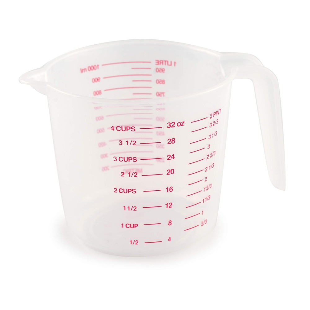 Norpro 4-Cup Capacity Plastic Measuring Cup, Capacity, Multicolor