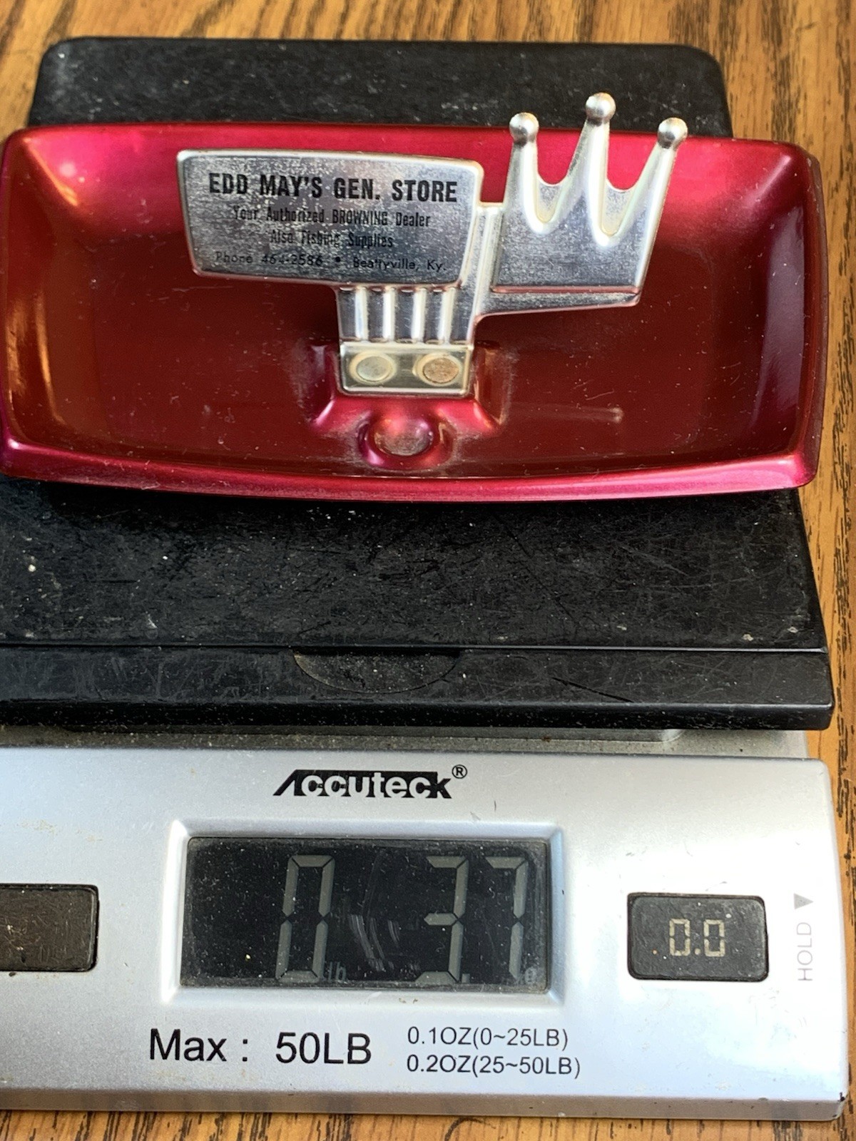 Vintage Art Deco Ashtray Metal Mays General Store Browning Dealer Beattyville,Ky