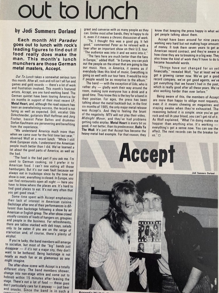 Accept, Full Page Vintage Clipping