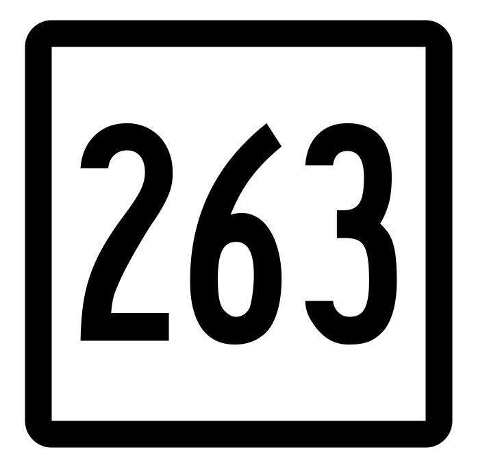 Connecticut State Route 263 Sticker Decal