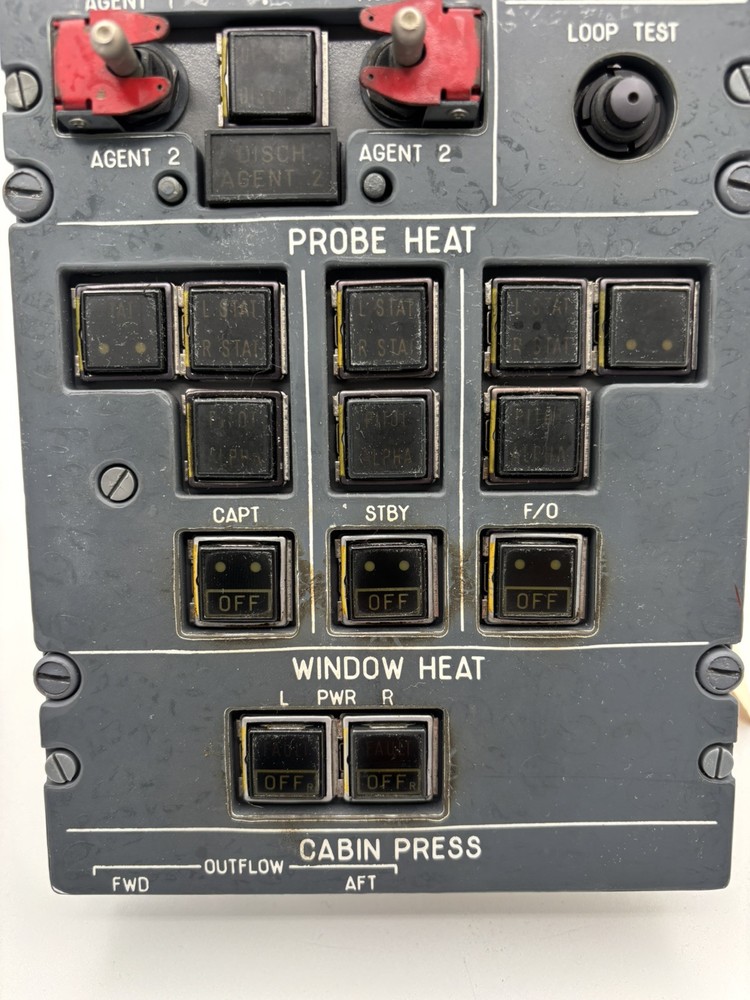 Airbus A310 Aircraft Cargo Smoke Detector Control Panel 433VU