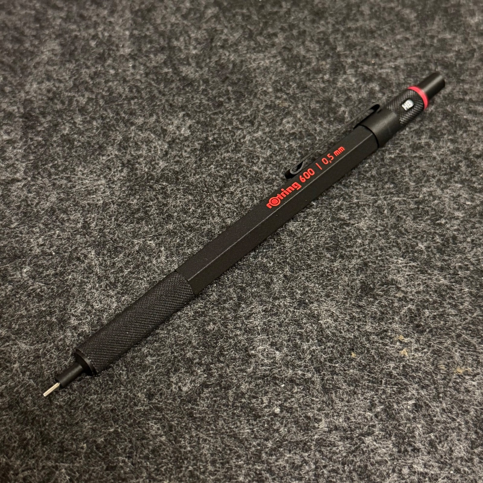 Vintage 1989 rOtring 600 0.5mm 502 605 Black Mechanical Pencil Rare NOS
