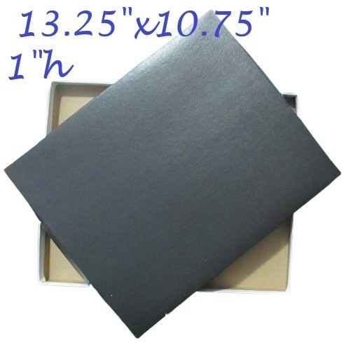 Matte Black Gift Box 13.25"x10.75"x1"h Solid Cardboard Display Packaging