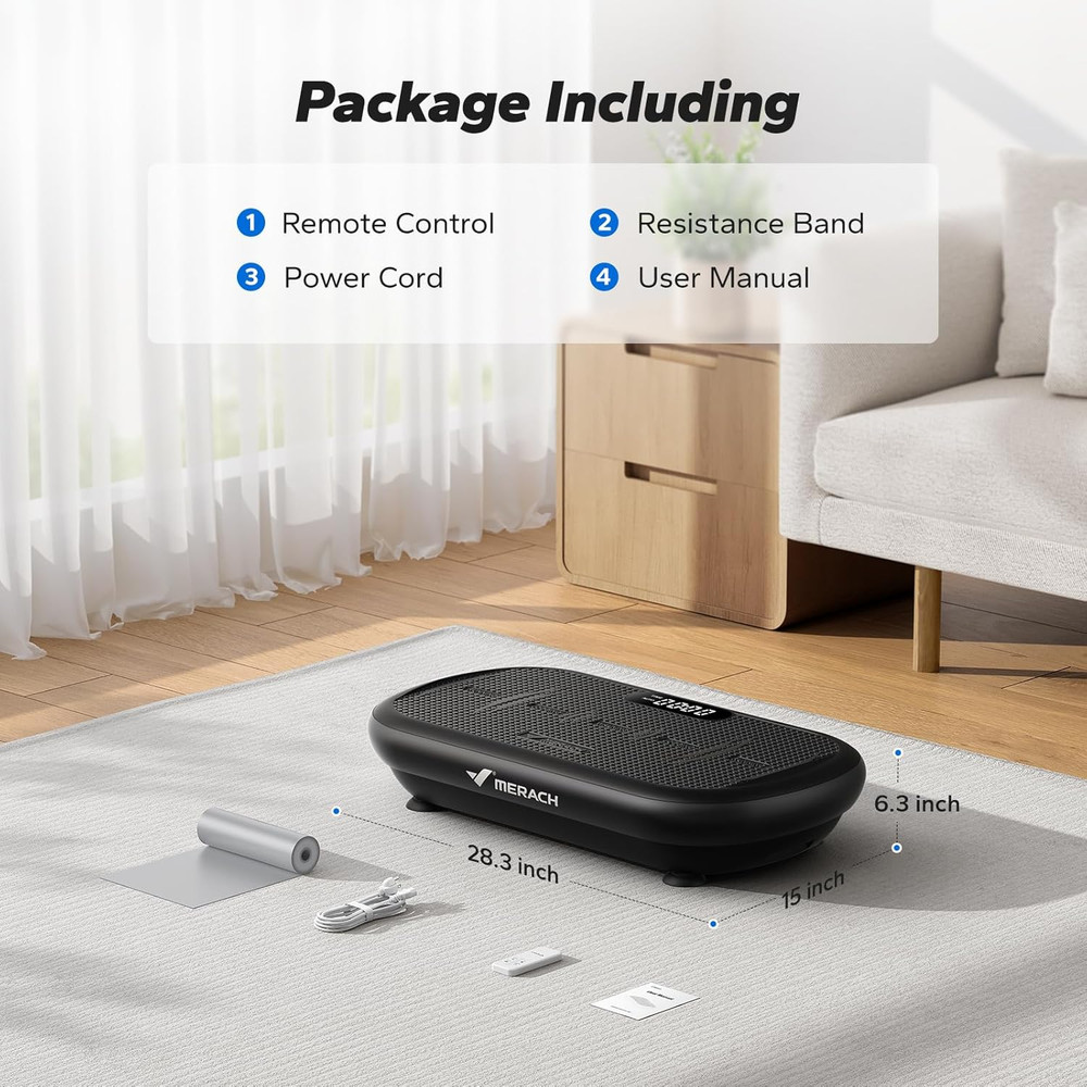 Vibration Plate Exercise Machine, Vibration Plate 440 Lbs Capacity, Bluetooth an