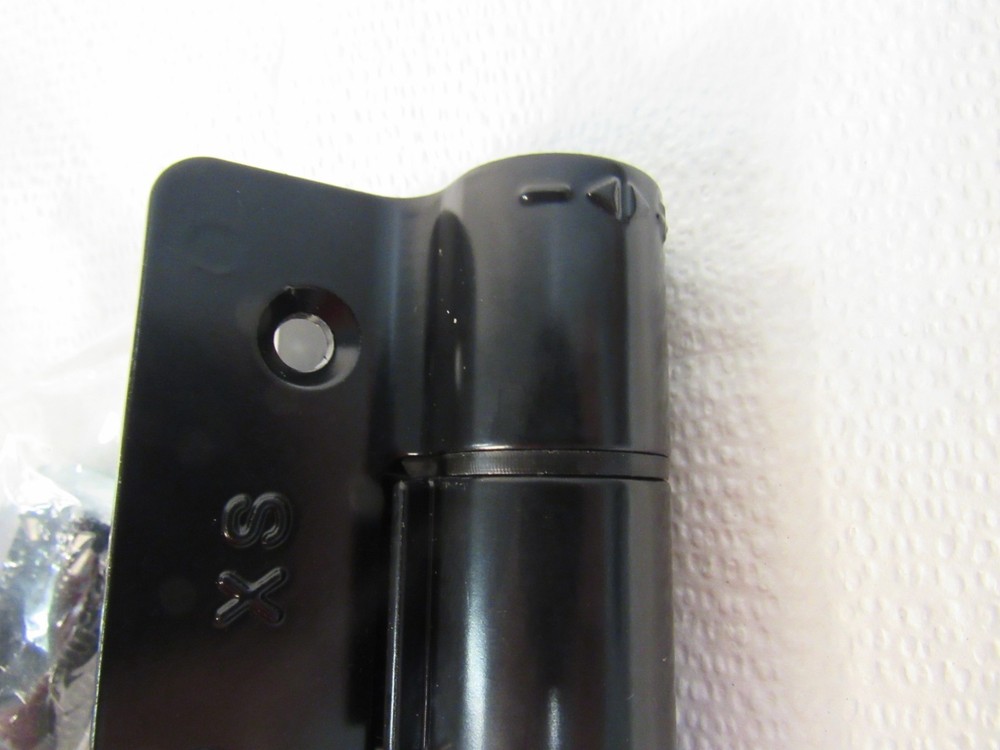 Black Aluminum Spring Gate Hinges With Hardware 4-3/4" One Pair Self Closing