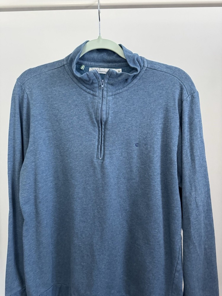 Criquet Golf Quarter Zip M | Blue Pullover | Austin TX Style | Excellent