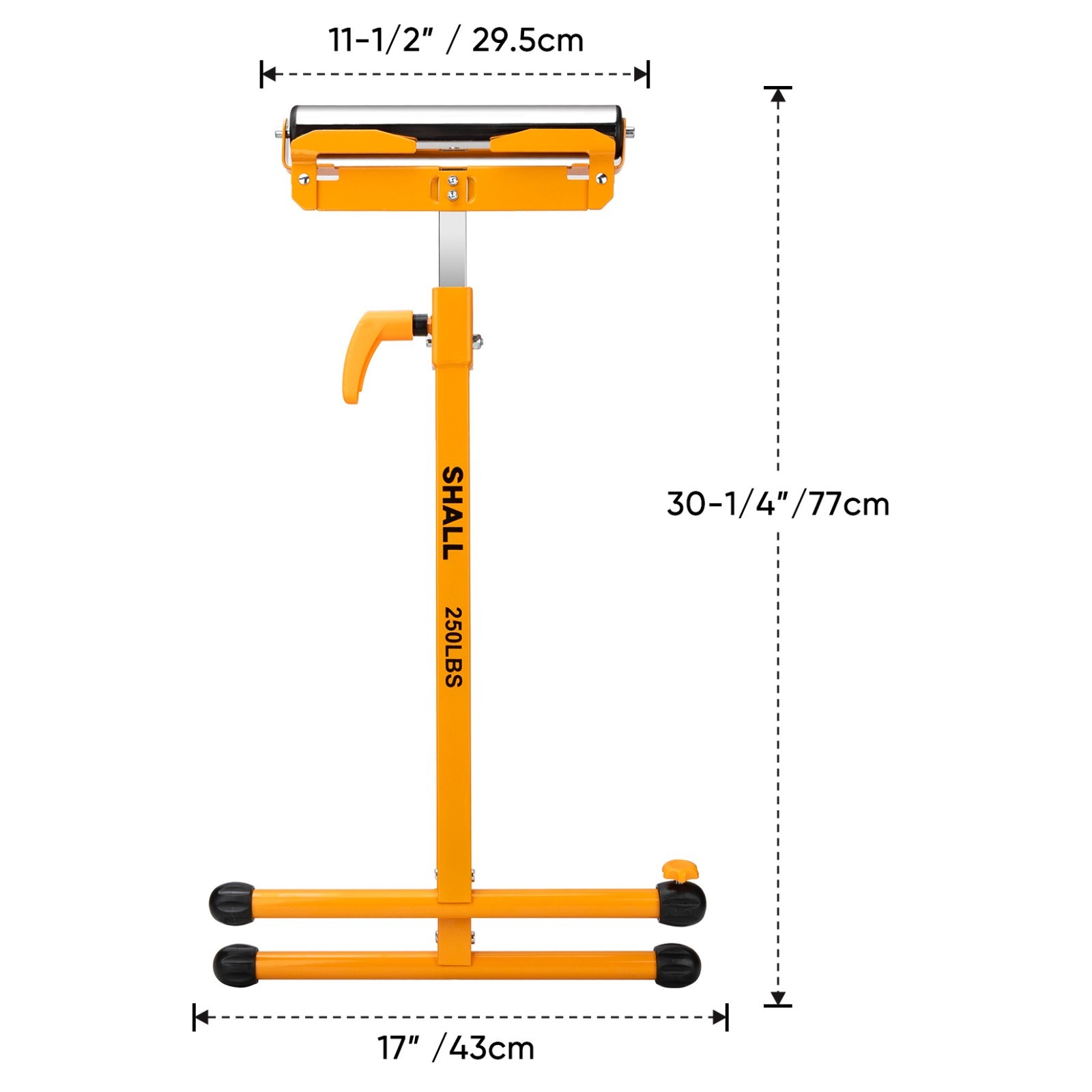 SHALL 2-PCS Folding Roller Stand - 250 LBS Load Capacity -Adjustable Height