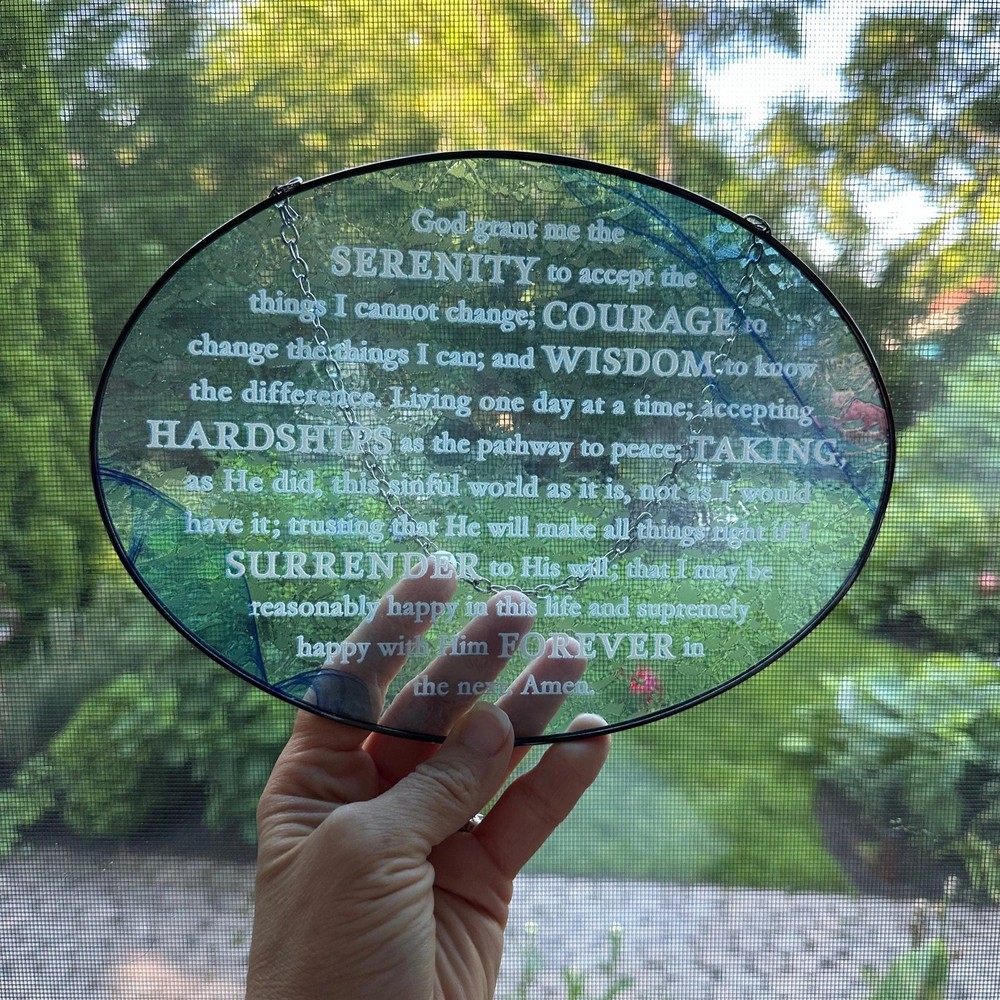 Serenity Prayer Suncatcher Recovery Gift