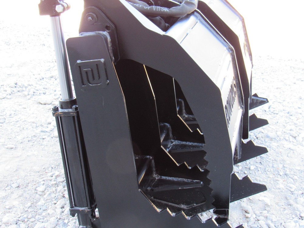 42" Root Rake Clam Grapple Attachment Fits Mini Skid Steer