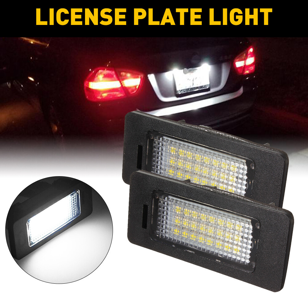 2X LED License Plate Lights Lamps For BMW E90 E92 E39 E60 E61 M5 E70 Accessories