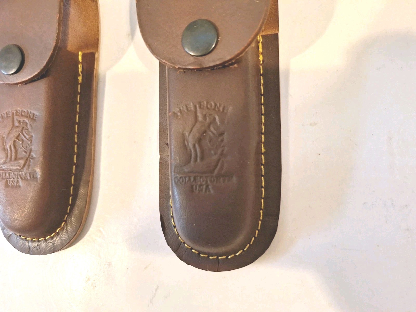 2 Brand New Well Constructed Genuine Leather Pocket Knife Sheaths