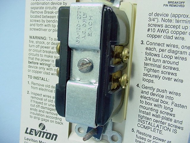 Leviton Ivory Commercial Single Pole Dual Toggle Light Switch Control 5679-I