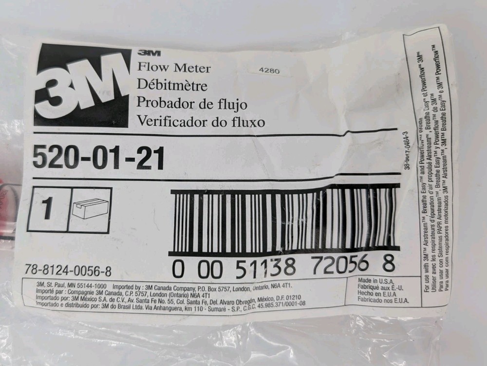 NEW 3M Air flow indicator, Flow Meter, 520-01-21