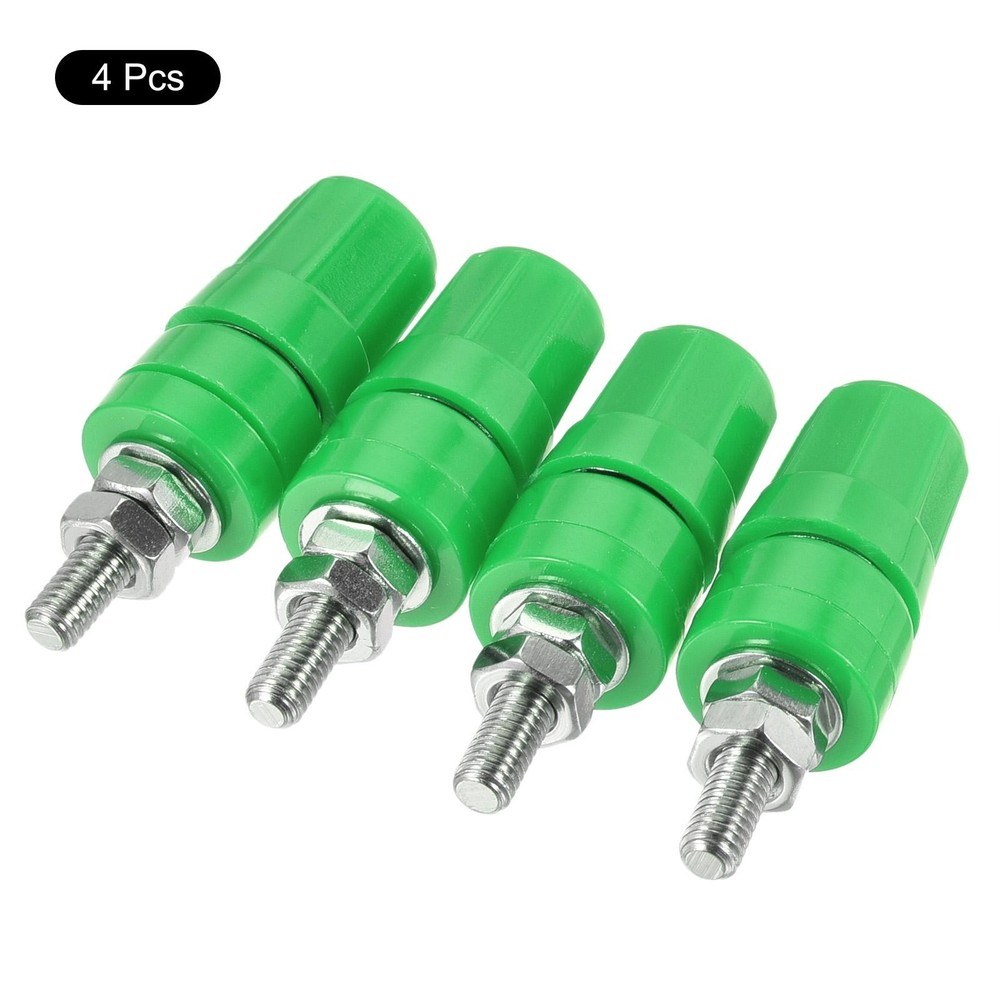 4 Pack Terminal Binding Post Amplifier Terminal Connector Jack Speaker Green