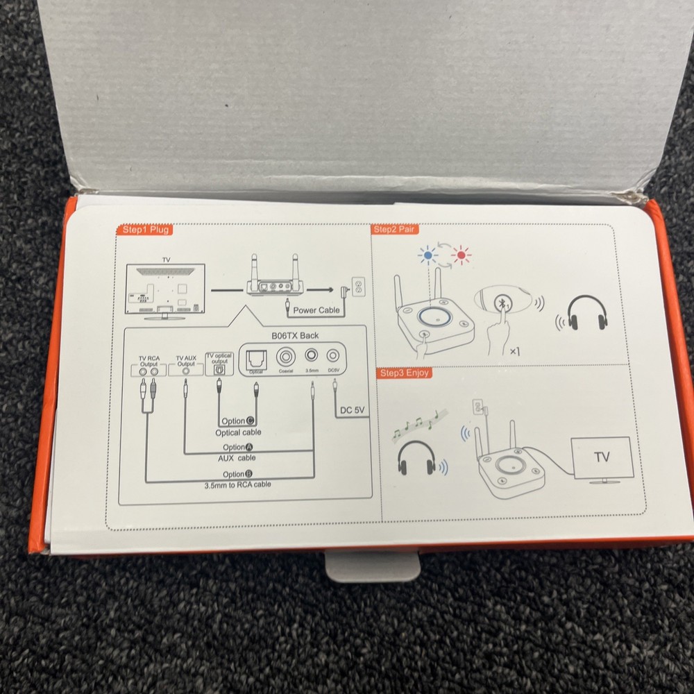 1Mii B06TX Bluetooth 5.2 Long Range Audio Transmitter - New