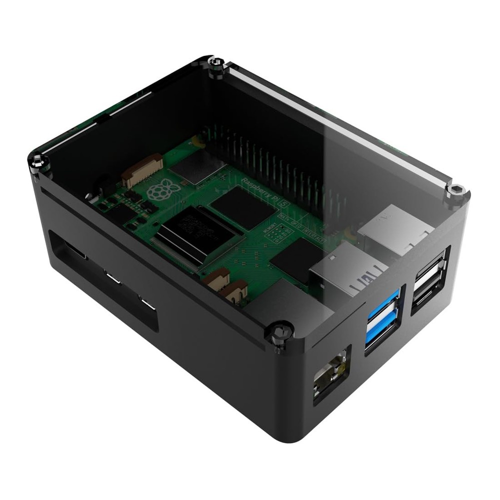 anidees Aluminum Pi Case Fits Raspberry Pi 5 Black AIPI5BB Replacement Tools