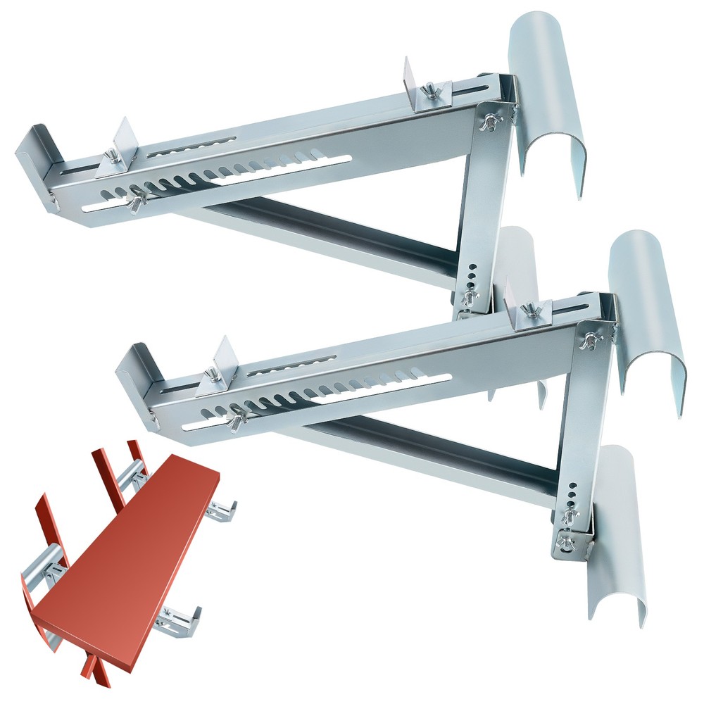 20in Ladder Platform Bracket Set 2pc 440lbs Adjustable Painting Window Work