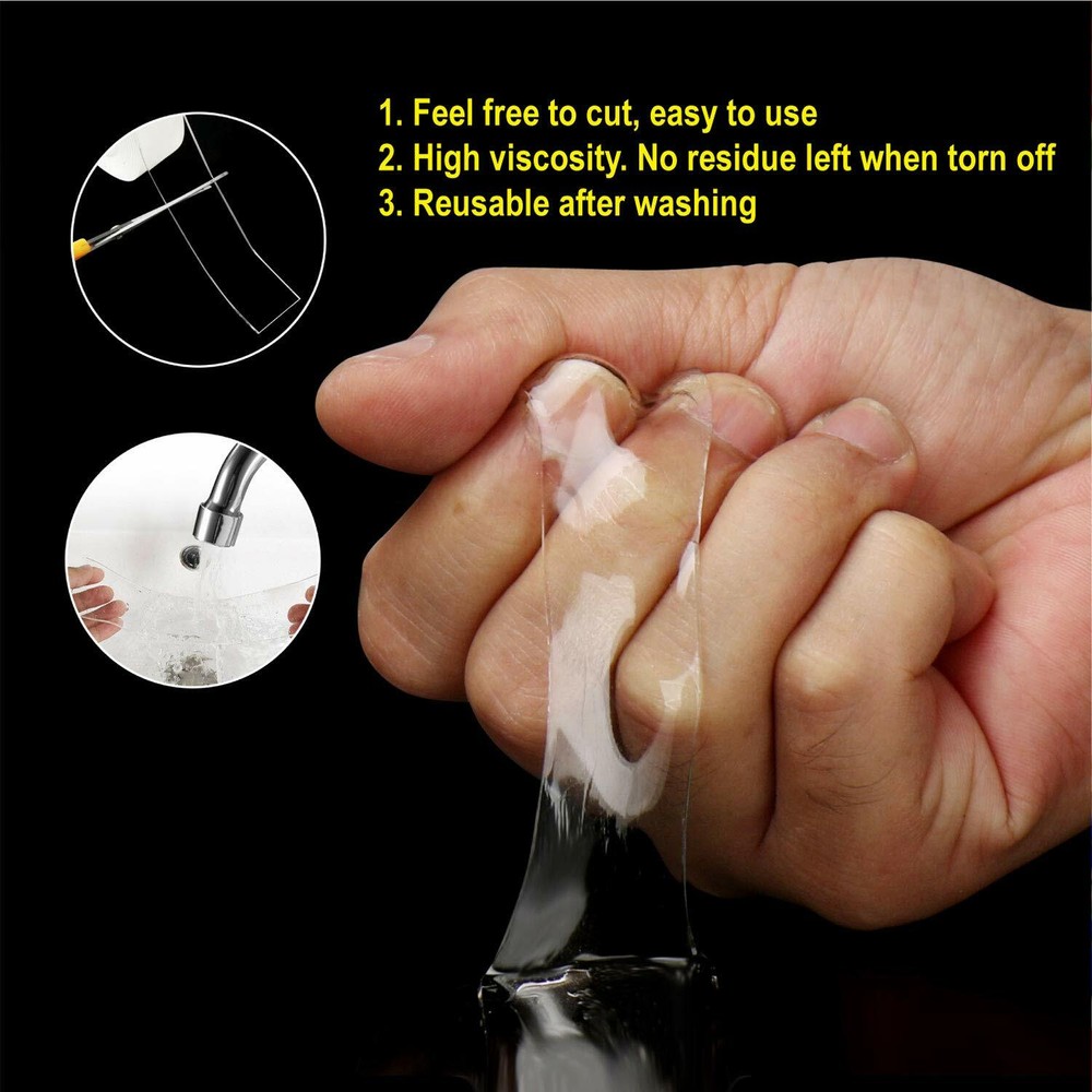 Double Sided Mounting Alien Tape Nano Tech Instantly Locks Without Screws 20 FT