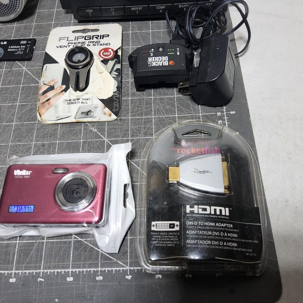 12 Electronic devices parts some working untested repairs step counter boom box