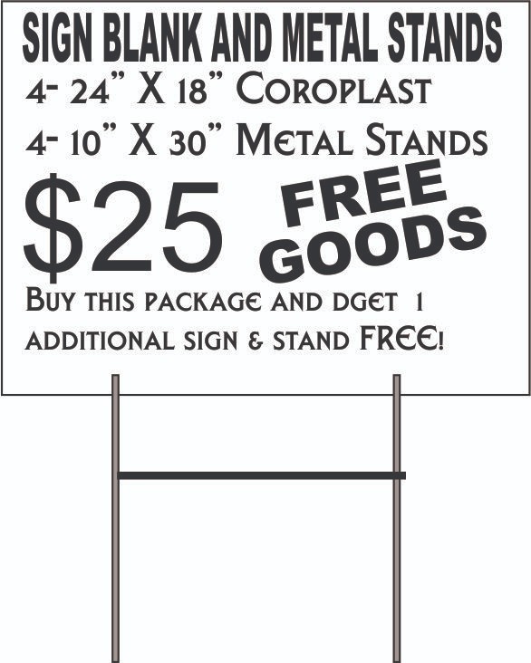 Blank Coroplast 3 Pieces 24"X18"