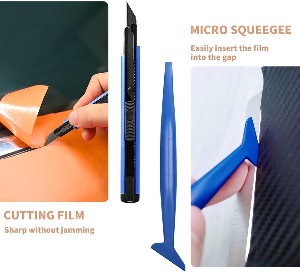High-Precision Vinyl Wrap Tool Kit for Cars - Includes Squeegee & Utility Knife