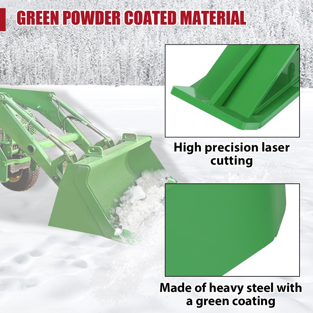 2pcs Tractor Bucket Protector Ski Edge Tamer Skid Protector Snow Leaf Removal