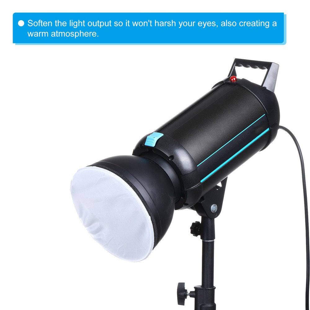 2pcs 7" 18cm Soft Diffuser Lamp Cover Light Strobe Reflector Lamp Sock White