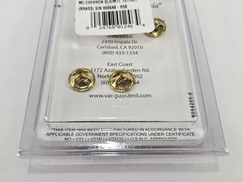Vanguard Staff Sergeant Rank Insignia Pins