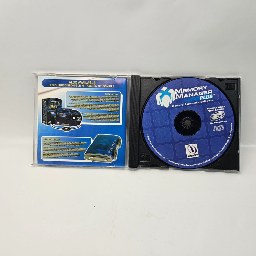 Mega Memory 16MB Memory Manager (Playstation 2, PS2) Case Manual & Disc