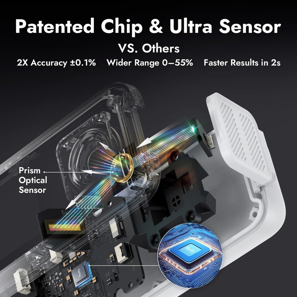 AI Digital Brix Refractometer with ATC, APP Sync & AI Analysis, 0-55% Range, ...