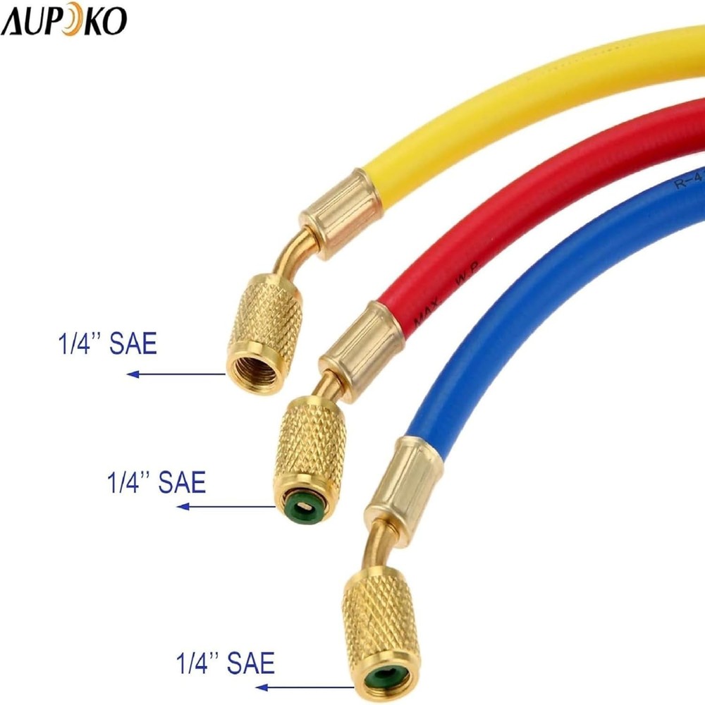 Versatile 60" R410A A/C Charging Hoses - 800 PSI High Performance & Durable