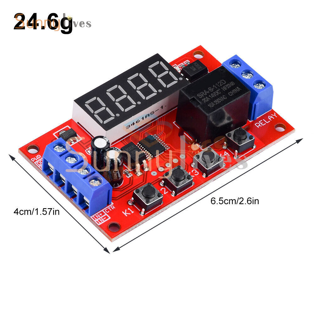 DC5V/12V/24V Time Delay Relay Module Timing Optocoupler Isolated Pulse Cycle US