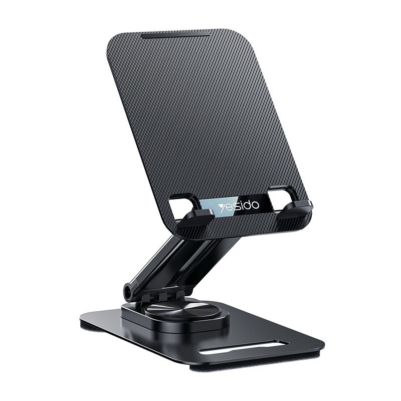 360° Rotating Foldable Stand for Tablet Phone, Black