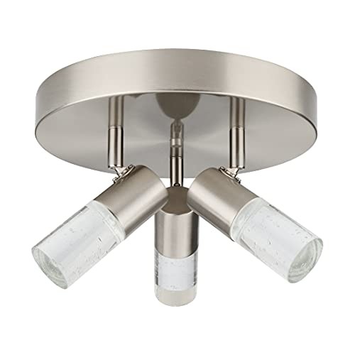 3-Light Semi Flush Mount Ceiling Light, 3 Head Directional LED Lighting