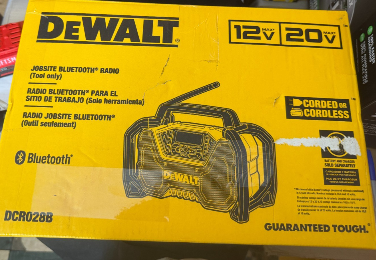 DEWALT 20V MAX Compact Cordless Bluetooth Radio (Tool Only)
