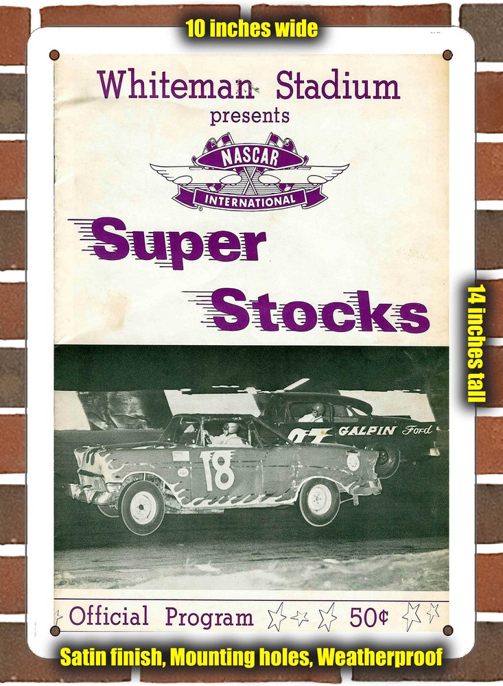 Metal Sign - 1966 Whiteman Stadium Racing Program - 10x14 inches