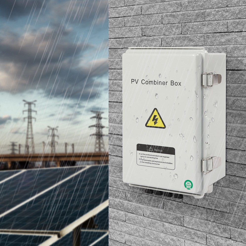 4String Solar PV Combiner Box 63A Circuit Breaker Solar Panel System Waterproof
