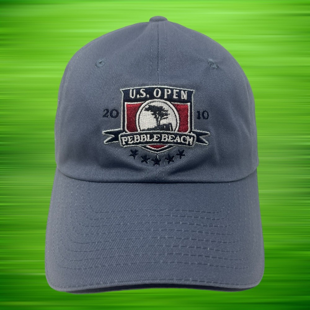 2010 US Open Pebble Beach Golf Hat USGA Adjustable Strapback Hat Blue